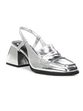 Gianni Bini Crinkle Leather Slingback Heels